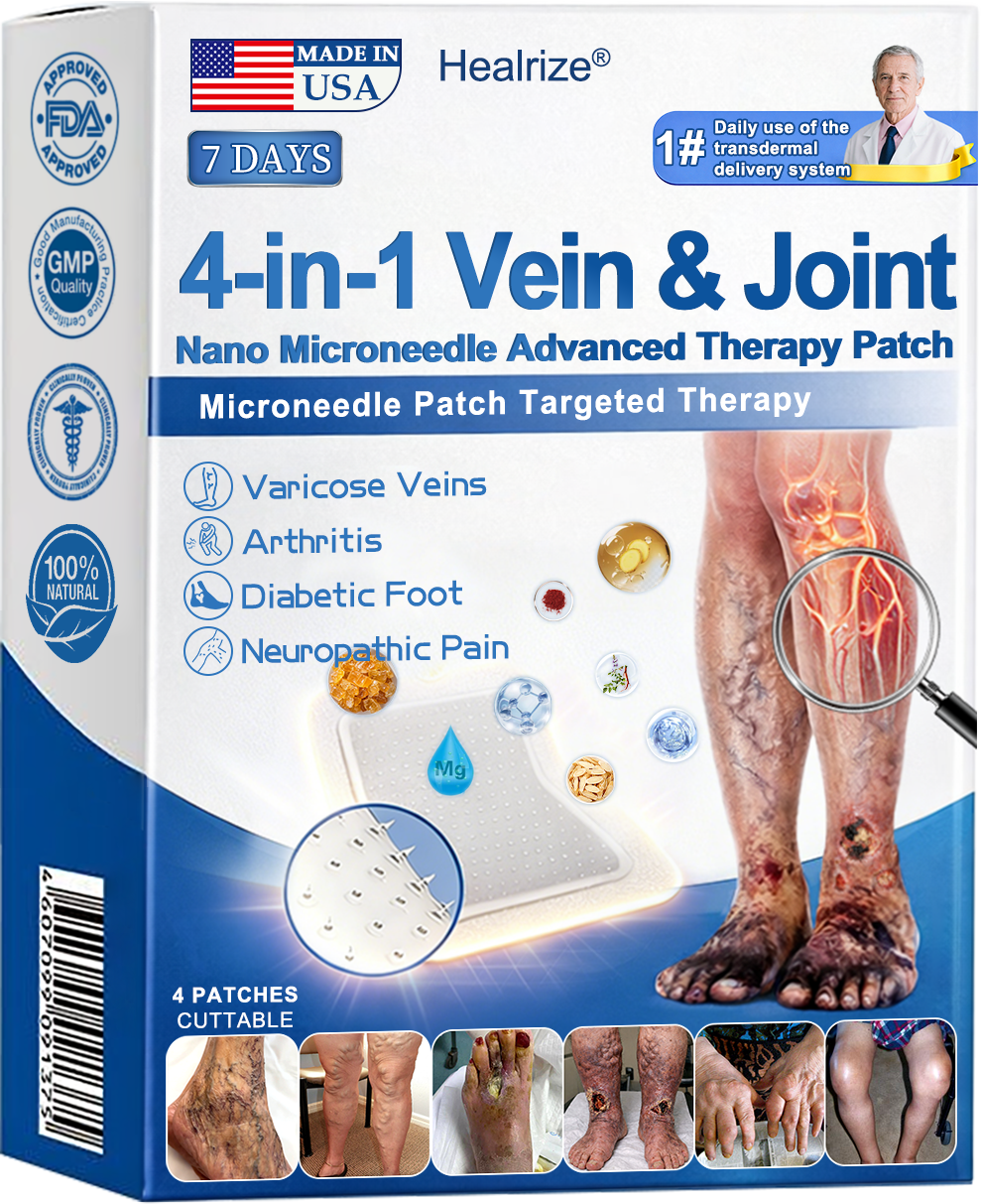 Healrize® 🍃4-in-1 Vein & Joint Nano Microneedle Advanced Therapy Patch🔥Instant Relief, Long-Term Results