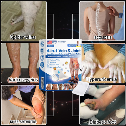 Healrize® 🍃4-in-1 Vein & Joint Nano Microneedle Advanced Therapy Patch🔥Instant Relief, Long-Term Results