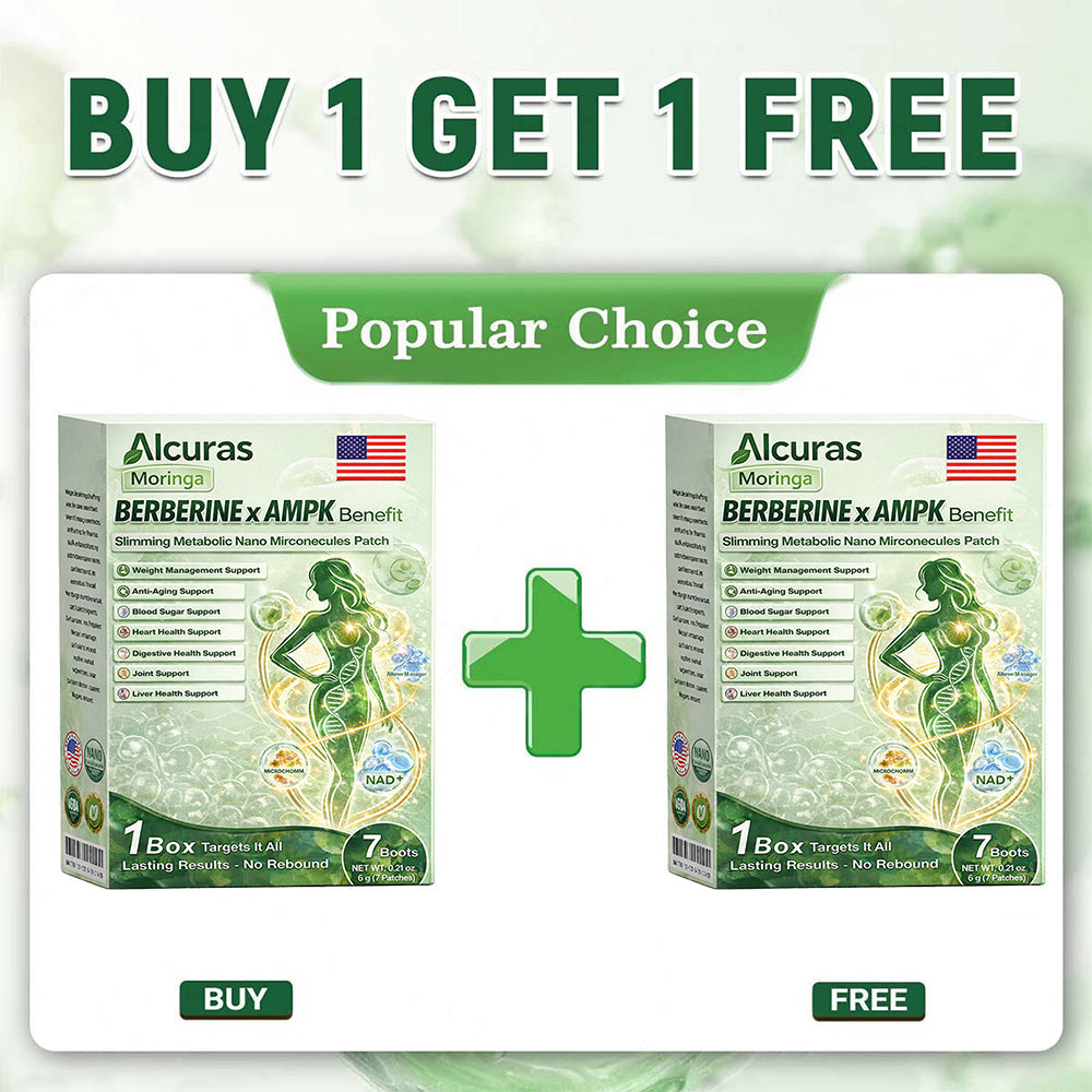 🧬Alcuras™ Moringa × Berberine × AMPK 8-Benefit Slimming & Metabolic Nano Microneedle Patch❤️