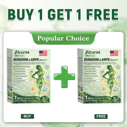 🧬Alcuras™ Moringa × Berberine × AMPK 8-Benefit Slimming & Metabolic Nano Microneedle Patch❤️