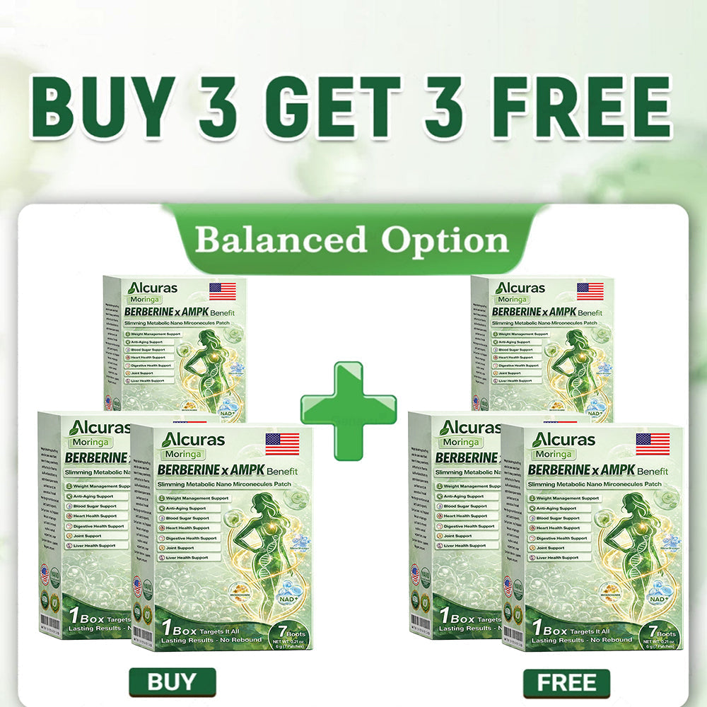 🧬Alcuras™ Moringa × Berberine × AMPK 8-Benefit Slimming & Metabolic Nano Microneedle Patch❤️