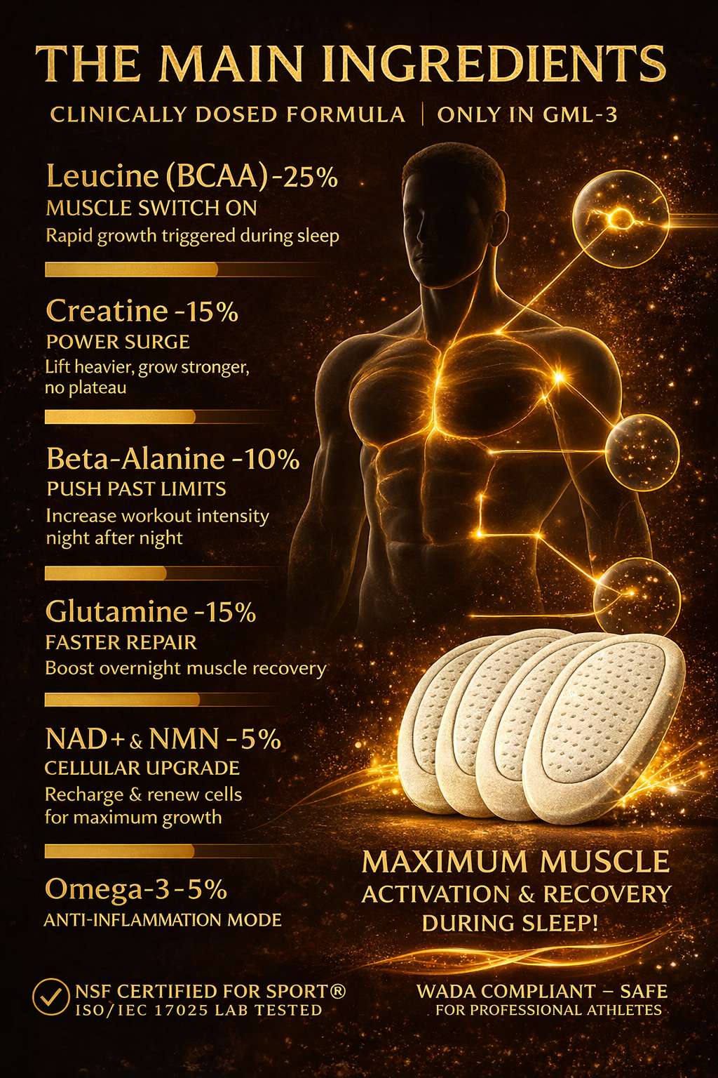 Official Store | GarmFailyc® 💪 GML-3 Disposable Muscle Patches (Just once a day, visible gains in 7 days) ✅ For skinny body, low muscle mass, poor strength, slow recovery, hormonal imbalances, and more.