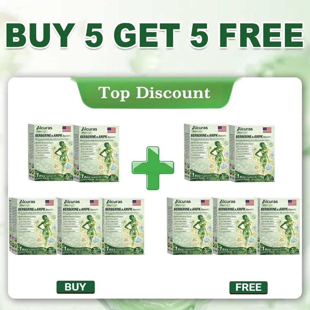 🧬Alcuras™ Moringa × Berberine × AMPK 8-Benefit Slimming & Metabolic Nano Microneedle Patch❤️